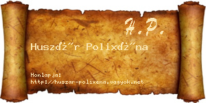 Huszár Polixéna névjegykártya